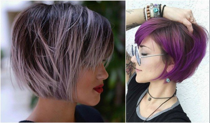 Lila Haare für Frauen