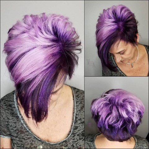Lila Pixie mit Pony