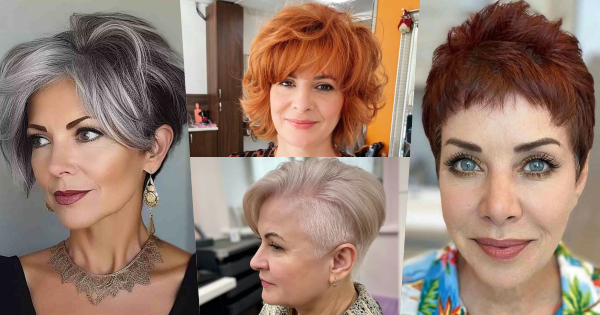 16 beste Kurzhaarfrisuren für Frauen über 50 mit dünnem Haar