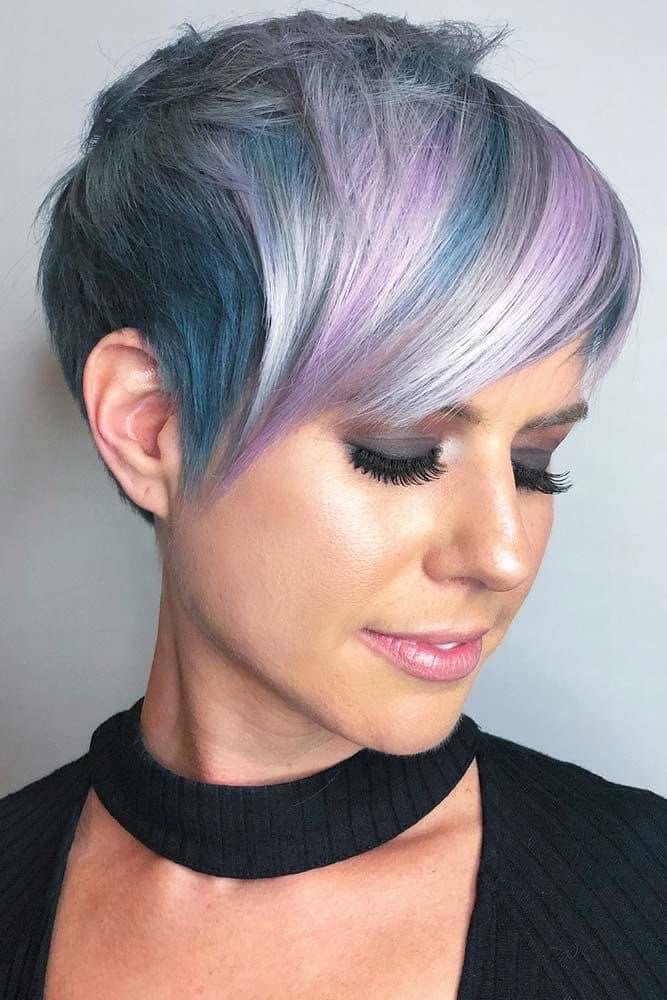 Über 20 trendige Pixie-Cut-Haarschnitte mit langem Pony